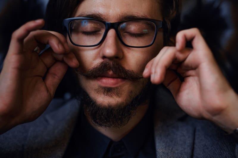 Applying Mustache Wax